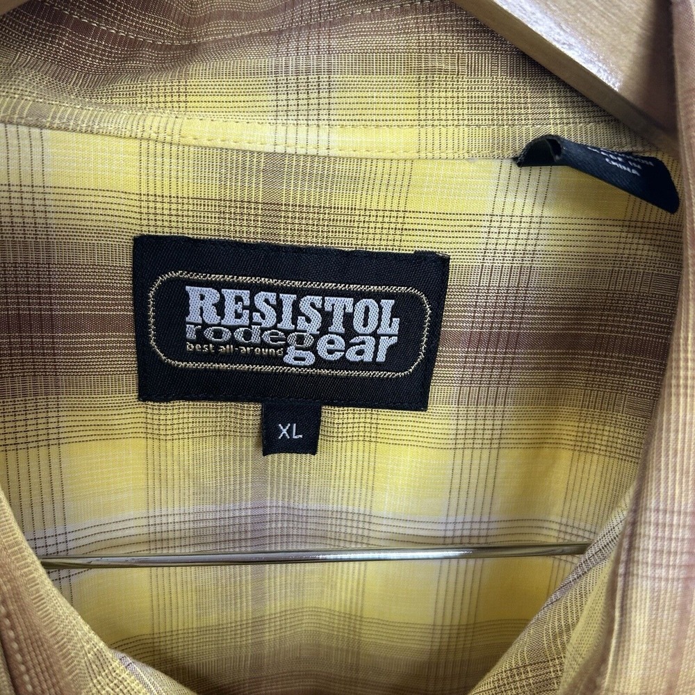 Resistol Rodeo Gear 100% Cotton Yellow/ Brown Color Size XL embroidered Hatcowbo - Picture 3 of 10